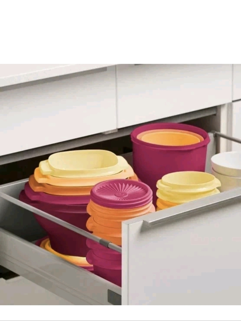 Tupperware Heritage Collection 32 Piece Food Storage Set Vintage Pink Orange NEW - Picture 5 of 10